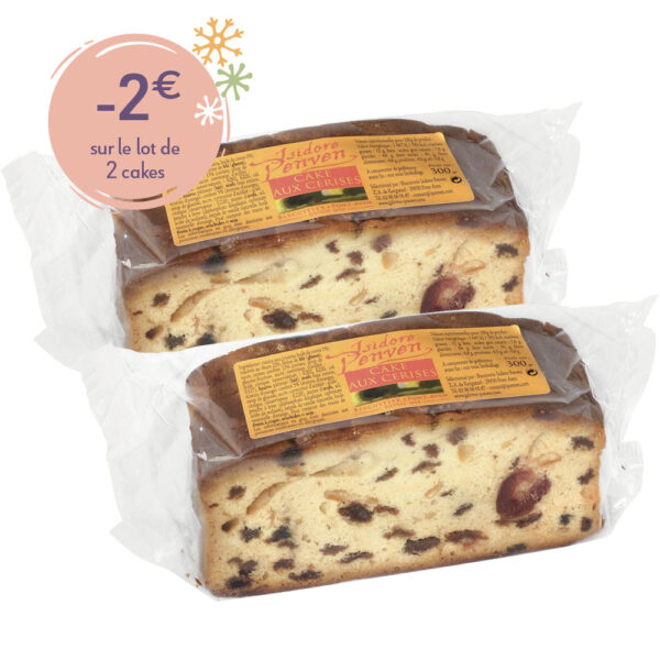Lot de 2 Cakes aux cerises