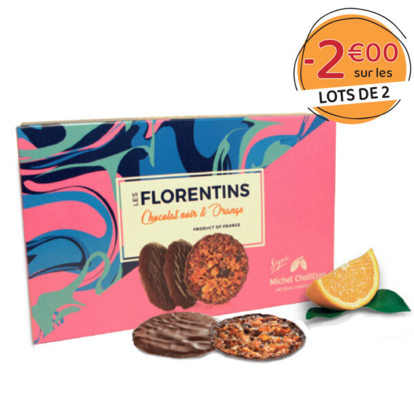 Le lot de 2 étuis de Florentins Chocolat noir et orange