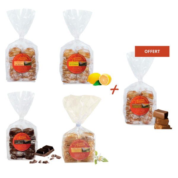 Assortiment de 4 sachets de Galettes Fines + 1 OFFERT