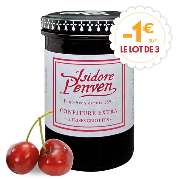 lot de 3 confiture cerises